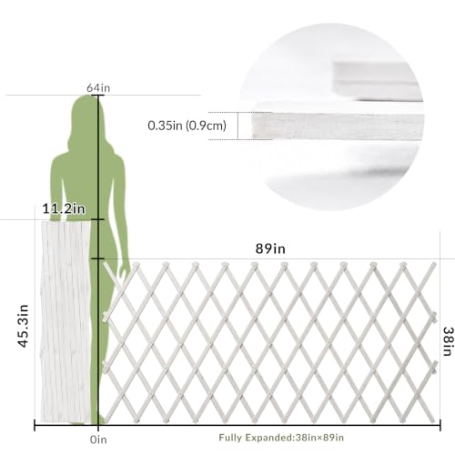 Image of Expandable Garden Trellis, 38 inchx89 inch Trellis for Climbing Plants Outdoor