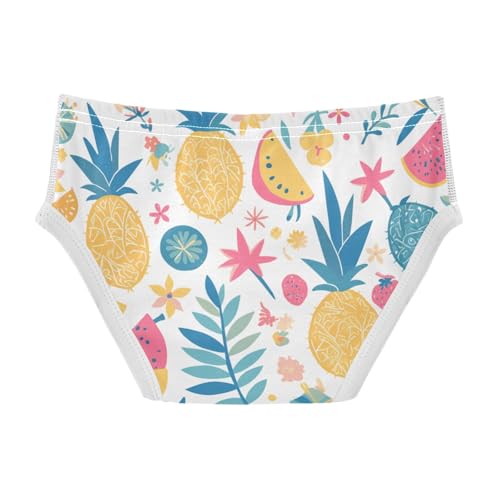 KLL Colourful Tropical Fruits Toddler Boys Soft Nighttime Underwear Breathable Children Undies2