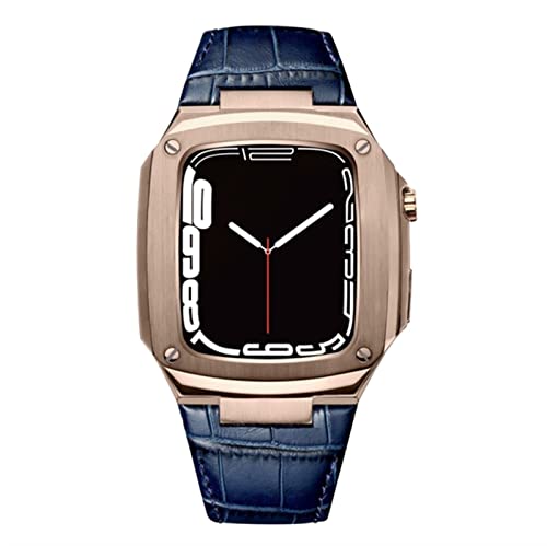 Kit de modification de luxe Apple Watch en cuir et métal d'agate