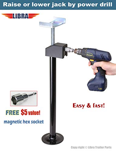 LIBRA Set of 2 Heavy Duty Quick-Lift RV Slide Out Stabilizer Jacks 5000lbs Adjust 26\"-49\" …