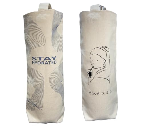 Arka Home Products Water Bottle Carry Bags Eco-Friendly, Washable, Reusable - Set of 2, Stay Hydrated, 1 LTR