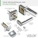 VIZILOK Commercial Door Lock for Bathroom Privacy, Safety, R3FS Square Vacant Occupied Indicator in Satin Chrome, ANSi Grade2, Perfect for Restaurants, Medical Offices, Airbnb, Dorms, Gyms