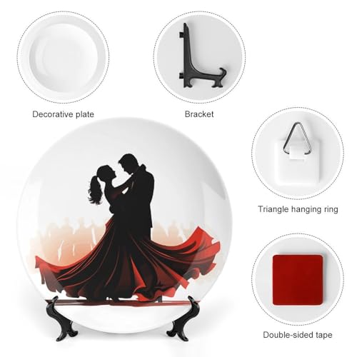 Plato decorativo de porcelana 6 pulgadas blanco miniatura 3