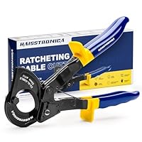 haisstronica Kabelschere, Ratschen-Kabelschneider, Hochleistungs-Drahtschneider zum Schneiden von Kupfer-Aluminium-Kabeln bis zu 500 Kcmil