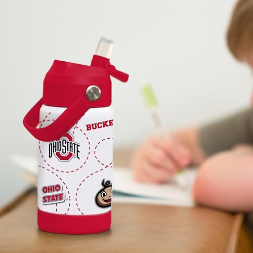 Image of Logo Brands NCAA Mascot Stainless-Steel Kids Bottle -Soft Silicone Mouthpiece, Easy To Carry, Kid-Friendly Design- Great For School & On-The-Go