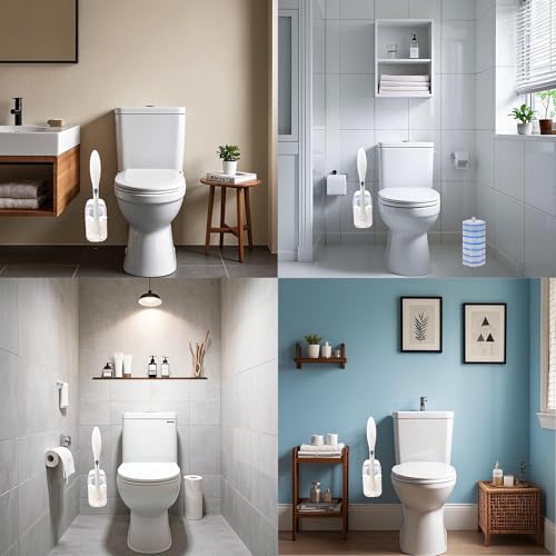 Image of Wall Mounted Holder Fit for Clorox Toilet Wand, Compatible with Clorox Toilet Wand Holder only, Touchless Opening Design, Cute Cat White