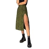faldas largas abiertas de los dos lados Las falda mujer verano son adecuadas para primavera, verano y otoño. Fácil de combinar con varios tops, camisas, camisetas, etc.
