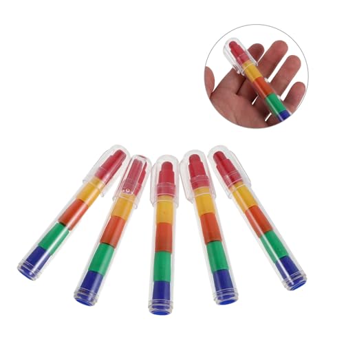 Crayones apilables de plástico Healeved de cinco colores 7