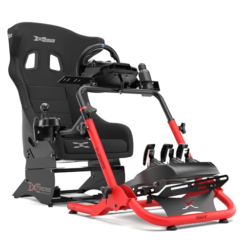 Extreme Simracing Suporte Para Volante Cockpit Simulador SGT Vermelho
