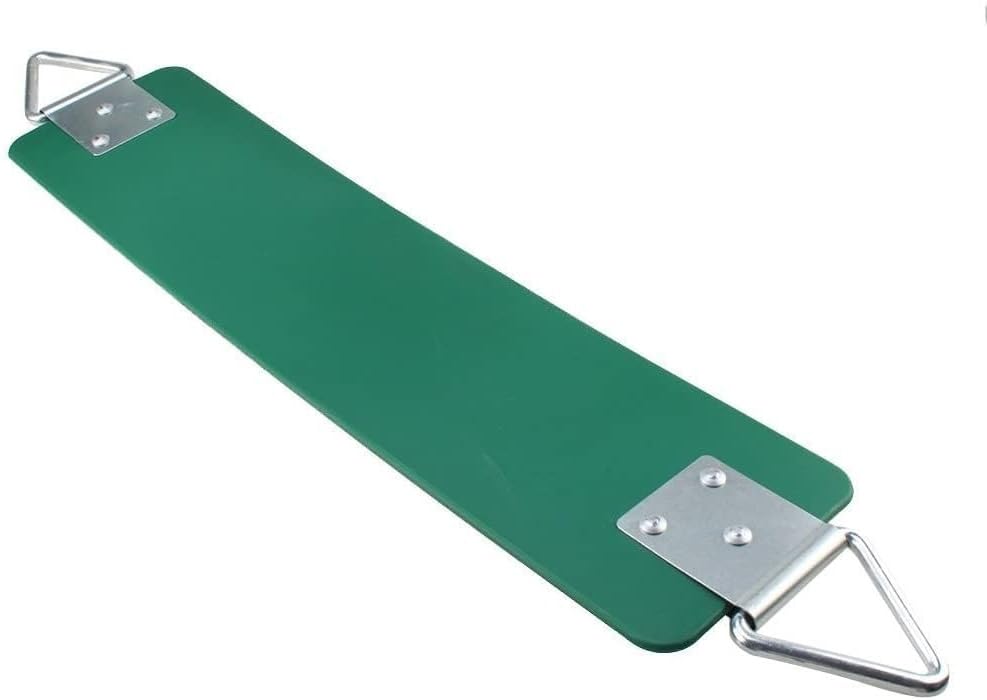 Image of Heavy Duty Flexible EVA Plastic Swing Seat with Metal Triangle Ring for Kids & Adults - Green | 300KG Weight Limit