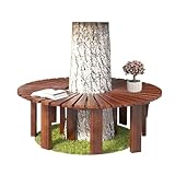Umlauf Robuste Klappbank aus Holz für Terrasse, Garten, Park, Hof und Innenhof, hohe Kapazität, stilvolles Design (Farbe 1)