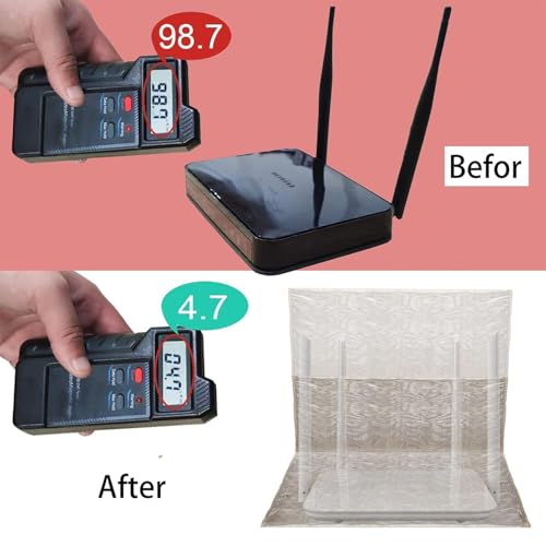 Image of WiFi Router Cover Faraday Box WiFi Cover E m f Protection E M f Faraday Cage for Router Smart Meter Cover 13.8IN 15.7IN