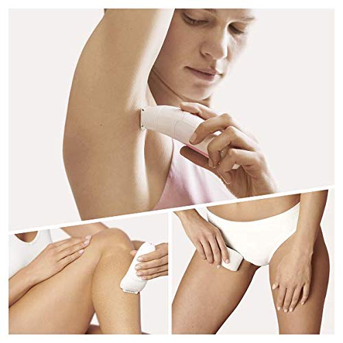 Braun Silk-épil 5 Epilierer Damen für Haarentfernung / Haarentferner, Aufsätze für Rasierer, Trimmer und Massage für Körper, Tasche, 5-620, flamingo - Image 4