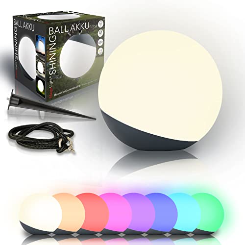 MegaLight LED Outdoor Lampe RGB | Outdoor Lampe Akku IP65-SCHUTZ | Outdoor Hängelampe 3in1 inkl. Erdspieß & Abhängeseil | Outdoor Leuchte Cover