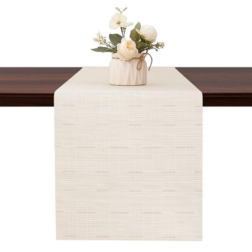 Banchif Table Runner 72 Inches Long, Vinyl Woven Heatproof Table Runners