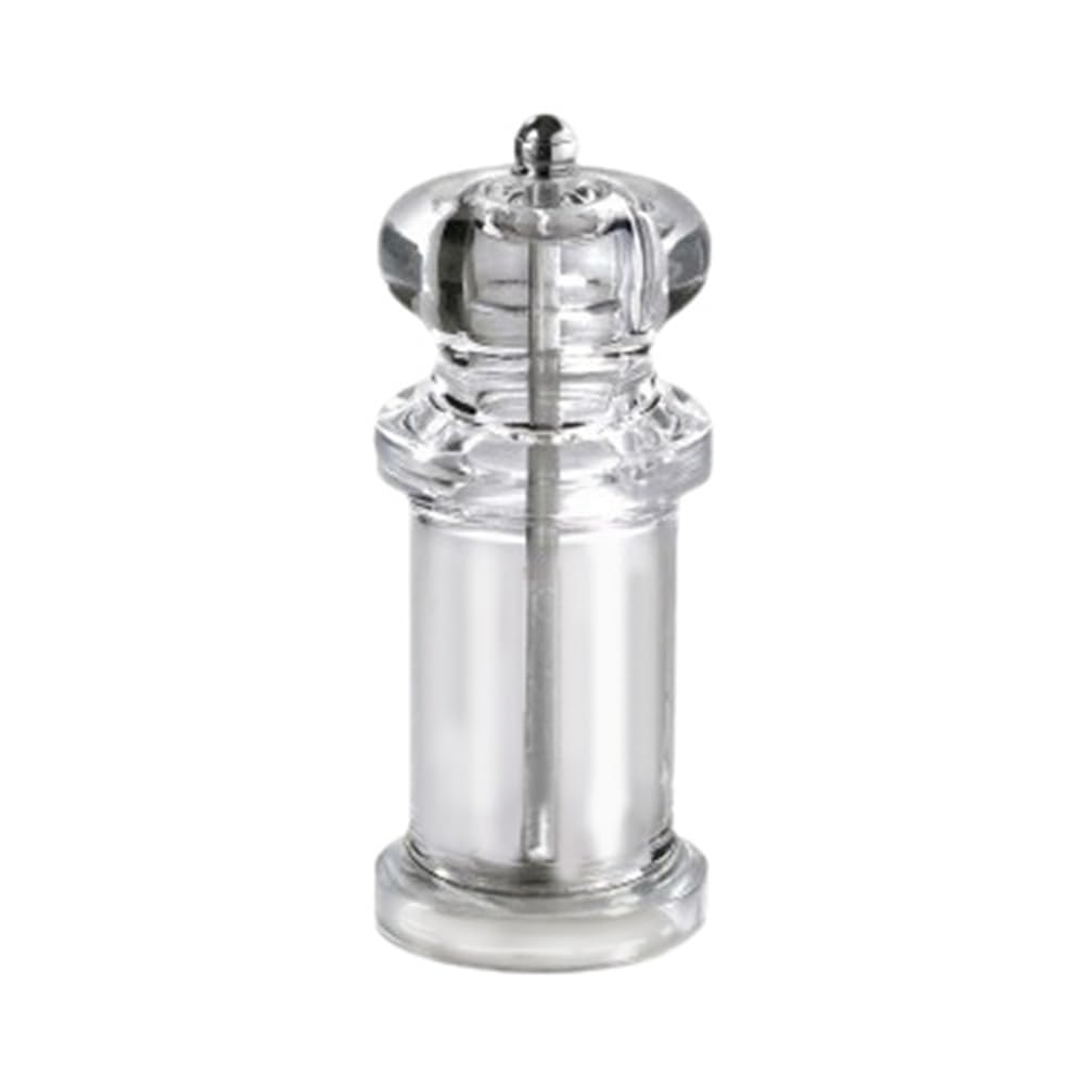 CTRLZS Clear Acrylic Grinder Chili Cumin Pepper Grinder Includes Mechanism and Premium Quality Sea Salt and Pepper