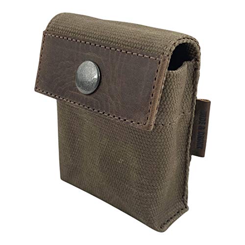 Hide & Drink, Playing Cards Case Handmade From Waxed Canvas - Protective Sleeve For Deck, Card Box For Travel, Organize And Store For Poker Games - Water Resistant, Durable, Minimalist Style - Fatigue #TOP2
