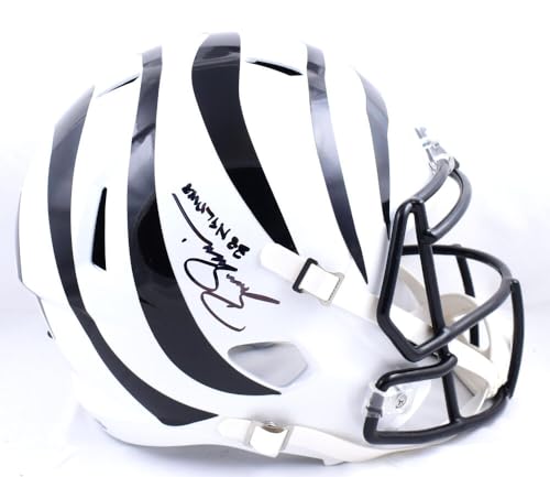 Boomer Esiason Autographed Bengals F/S Alternate 2022 Speed Helmet w/NFL MVP-Beckett W Hologram Black