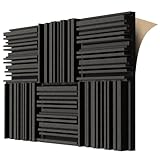 【SPEZIFIKATIONEN】: Größe - 30 cm x 30 cm x 5 cm, Packung mit 6 Stück; Abdeckung - 0,54 Quadratmeter; Gewicht - 0,055 kg pro Panel; Material - Dickes und hochdichtes Polyurethan; Design - Periodische Rillenstruktur verbessert sowohl die Funktionalität als auch die Ästhetik; Mit selbstklebender Rückseite