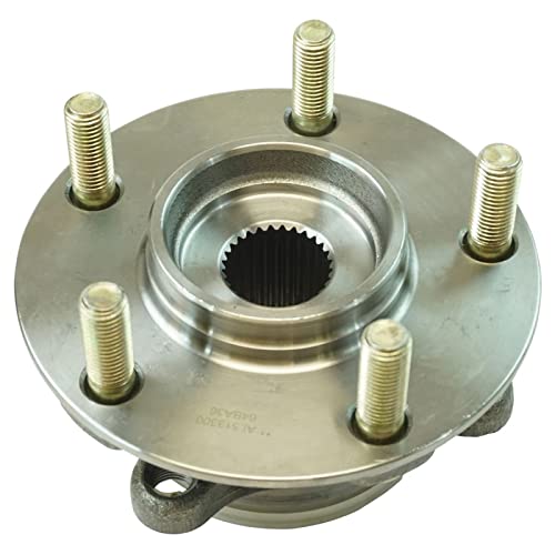 Image of TRQ Front Left and Right Wheel Bearing and Hub Assembly Set 2 Piece Compatible with 09-15 Mitsubishi Lancer Ralliart 10-15 Lancer Evolution MR 10-15 Evolution GSR 12-15 SE