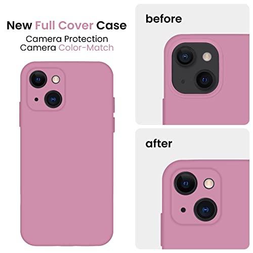 Image of FireNova Designed for iPhone 13 Case, Silicone Upgraded [Camera Protection] Phone Case, Soft Anti-Scratch Microfiber Lining Inside, 6.1 inch, Lilac Purple