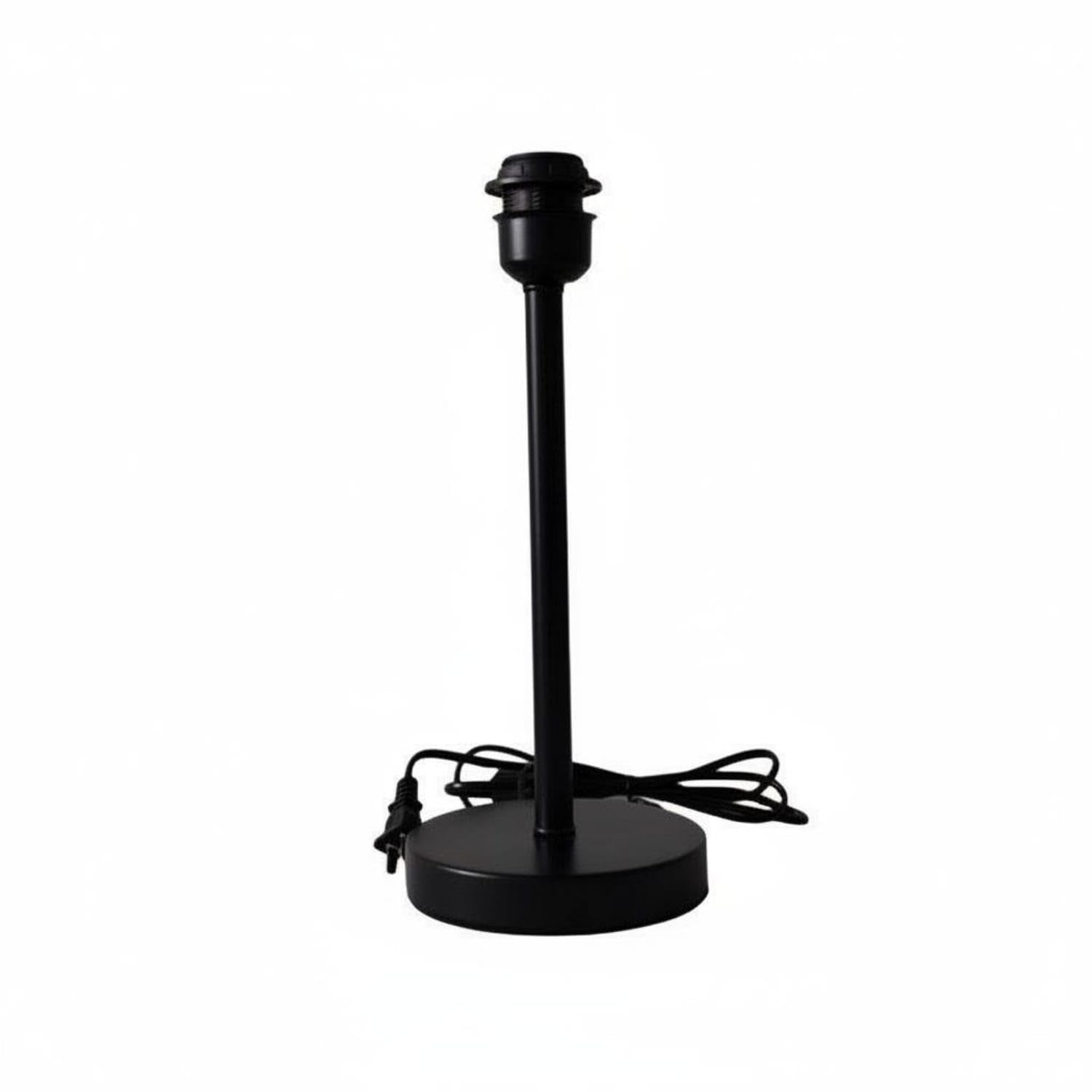 Easy Installation E27 Lamp Holder Base Ceramic Body DIY Lamp Base Heavy Duty Light Bulb Socket Holder Multiple Styles for Crafters, Black, 14x35cm-image-28