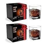 Best Selling Products For Daily Needed Shopping Bariho Bullet Whiskey Glasses Set of 2,Unique 9.1 oz Bullet Shot Glasses Gifts for Men, Dad and Husband for Birthday or Anniversary,Halloween and Christmas Gifts