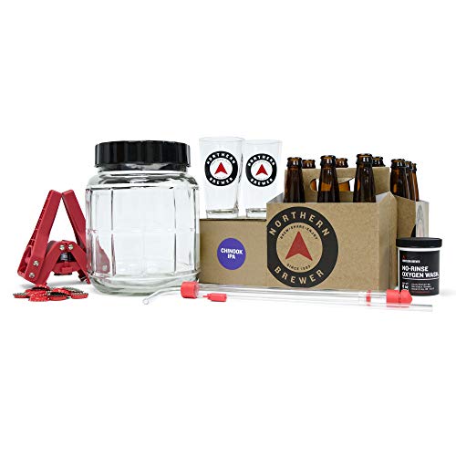 Northern Brewer - All Inclusive Gift Set 1 Gallon Homebrewing Starter Kit with Recipe (Chinook IPA)