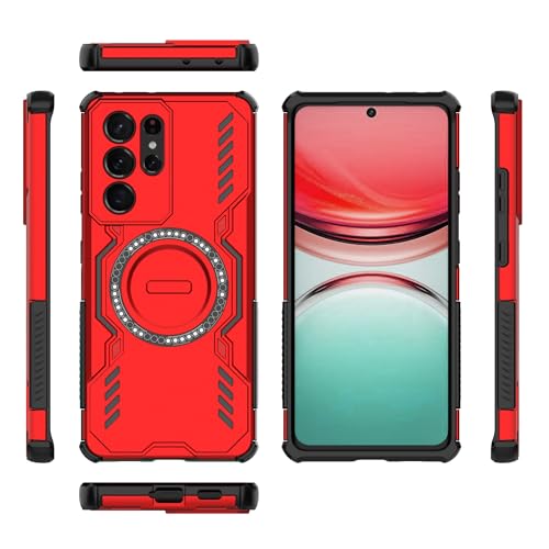 Coque antichoc Samsung S21 Ultra support rouge idéale pour regarder vos vidéos