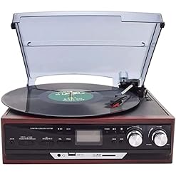 Brun Moderne Multi-Fonctionnel Vinyle Phonographe Record Vieux Tourne-Disque Antique Gramophone Audio Bande Radio U Multi-Fonction Bluetooth - Les Beatles, Paul McCartney, John Lennon, RIngo Starr, George Harrison Brun Moderne Multi-Fonctionnel Vinyle Phonographe Record Vieux Tourne-Disque Antique Gramophone Audio Bande Radio U Multi-Fonction Bluetooth – Image 2