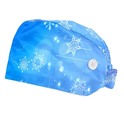 Chapeaux de Travail Unisexe pour Cuisine et Soins - Casquette Hivernale Flocons