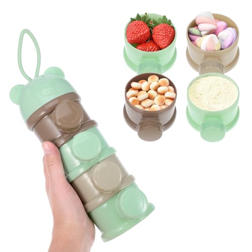 Image of Kisangel 4 Layers Milk Powder Box Portable Formula Storage Container for Baby Infant Travel Stackable Milk Powder Dispenser Food Storage