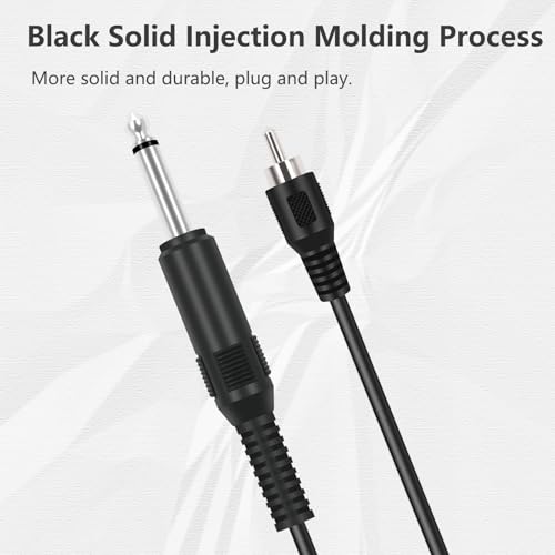 Cable adaptador RCA a Jack 6.35mm Mono 1.83 m miniatura 3