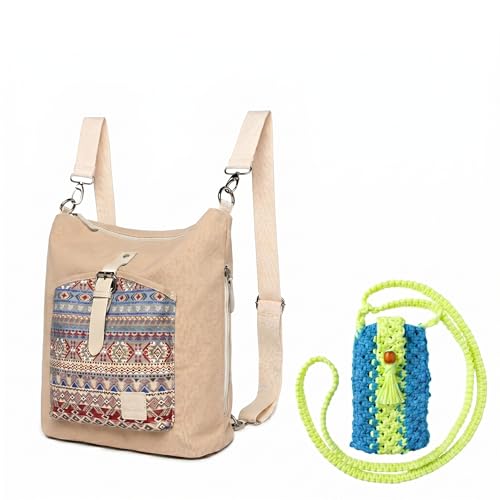 Image of SRZ School Bag College Bag Backpack for women Travel bag Polyester Trendy Stylish Backpack Drawstring Embroidery