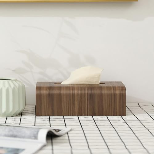 Boîte à mouchoirs rectangulaire en bois pour bureau et hôtel - 5