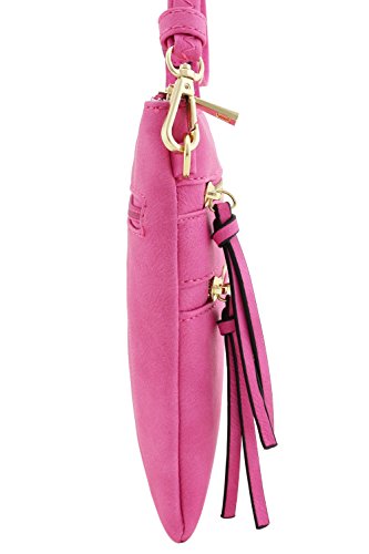 Functional Multi Pocket Crossbody Bag (Fuchsia) #TOP2