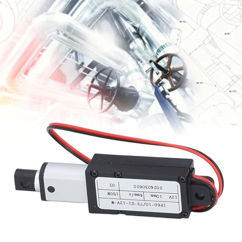 Elektrischer Mikro-Linearaktuator 12 V, Hub 10 Mm, 150 N Schubkraft, Sicherer Endschalter, Aluminiumrohr-ABS-Montageanschluss IPX4, für Medizinische Industrie-Landmaschinen