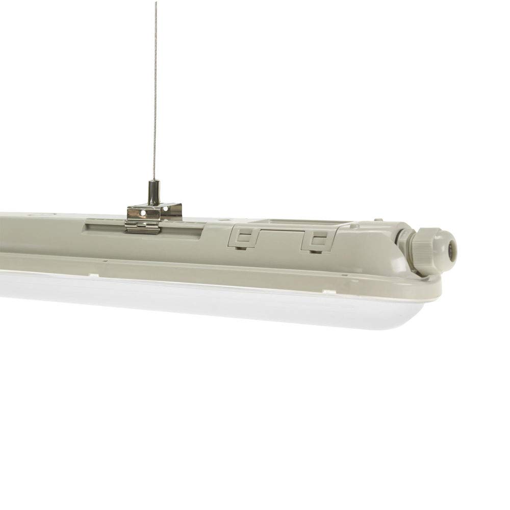 NCC-Licht LED Deckenleuchte Feuchtraumleuchte Limea Gigant Pro 150cm IP66 27/37/47/58W 4200-8700lm Neutralweiß 4000K