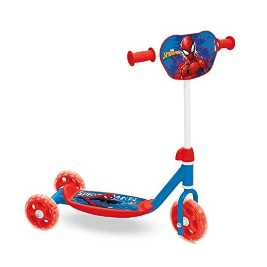 Mondo Toys Unisex Bambini My First Scooter Spiderman Monopattino Baby 3 Ruote, Con Borsetta Porta Oggetti Inclusa, Da 2 Anni, Multicolore