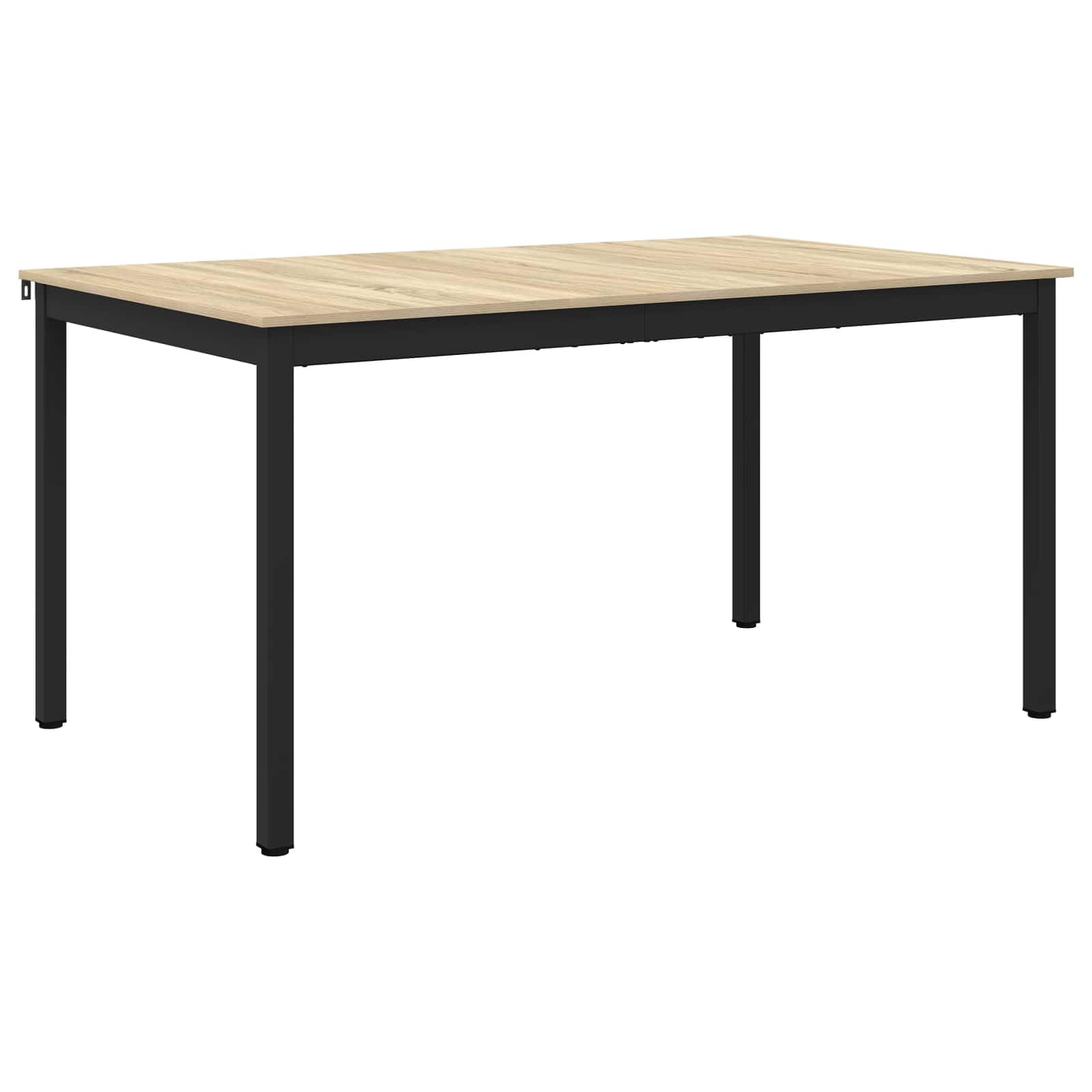 Stół do jadalni 150 x 78 x 75 cm, metalowa rama z płyty drewnopochodnej, prostokątny, do jadalni, kuchni, salonu, idealny jako stół do jadalni i miejsce do odkładania posiłków i rodziny
