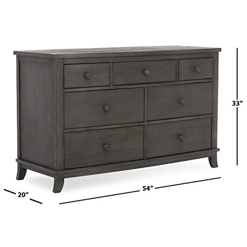 Evolur Signature Amsterdam Double Dresser, Smokey Brushed Grey #TOP2