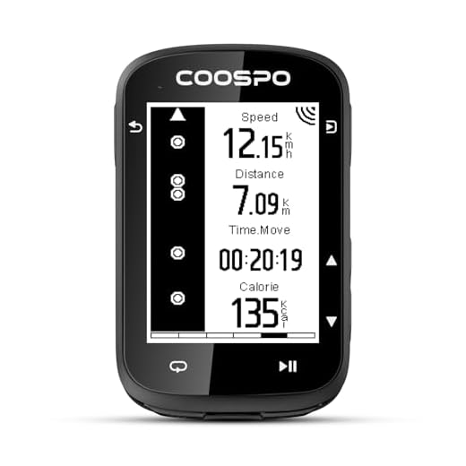 COOSPO CS500 Bike Computer Wireless, 2.6 Inch LCD GPS Cycling Computer with Route Navigation, Bluetooth5.0 ANT GPS Bicycle Speedometer with Auto-Backlight, Support Bike Radar & 45H Battery Life