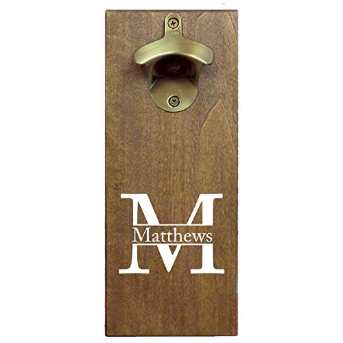 Torched Personalized Magnetic Beer Bottle Opener with Cap Catcher Wall Mounted Bottle Opener Refrigerator Magnet Makes a Great Customized Gift for Men Beer Lovers and Collectors