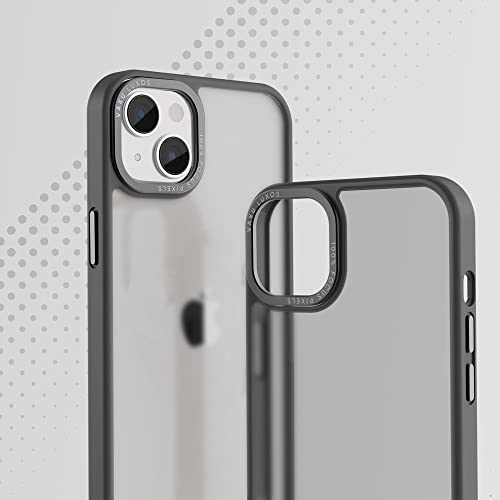Image of Vaku Luxos Trans Armor for iPhone 14 Plus Cover Case, 6 Feet Drop, Metal Ring Camera Protection, Shockproof, Scratch Resistant, Slim, Compatible with iPhone 14 Plus Back Cover - Grey