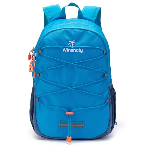 Winsnoty Small Hiking Backpack for Kids Boys or Girls Ages 3-6 Fit Outdoor Sport Adventure (Blue Small)