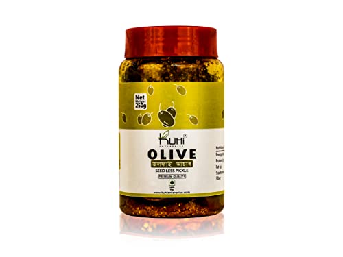 Kuhis Olive Pickle (Jaitoon Ka Achaar) Homemade Spicy Pickle Homemade Tasty & Pure Natural Healthy Ingredients (250g) - Pack of 1 (B0BSXJMMDR) Amazon Price History, Amazon Price Tracker