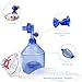 WNL Products 5000BVM-SINGLE Practi-Mask BVM CPR Training Device – Includes 1 Adult/Child CPR Training Mask, 1 Squeeze Bag, 1 Reservoir Bag – For Training Use Only (Single - Adult & Child)