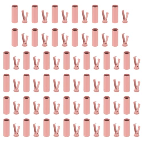 Embouts de lacets cylindriques en alliage rose x40 pour la réparation de vêtements et le DIY