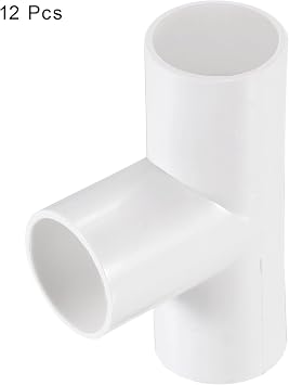 sourcing map PVC Conduit Coupler T-Shaped Fittings 25mm 3 Ways Terminating Coupler Connectors for Home Hose Electrical Conduit Pack of 12