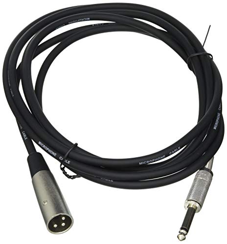 Pro Signal 6.35mm (1/4") Mono Jack to 3-Pin XLR Plug Lead - 3m Black, Professional Audio Cable - PSG01340